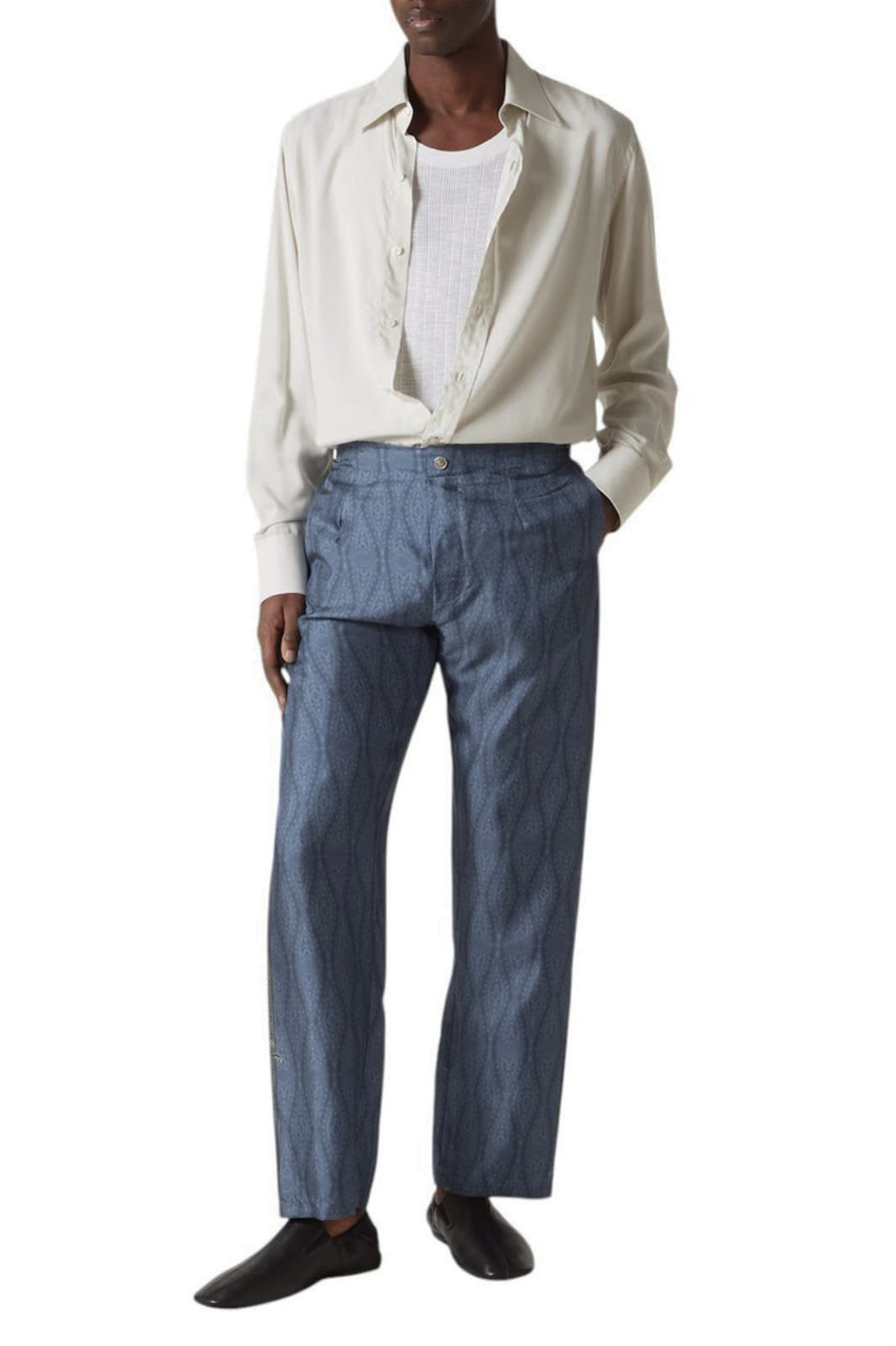 Брюки из шелка|Основной цвет:Синий Мужской Etro Брюки из шелка (цвет ), артикул MREA0006AK585X0883 | Фото 3