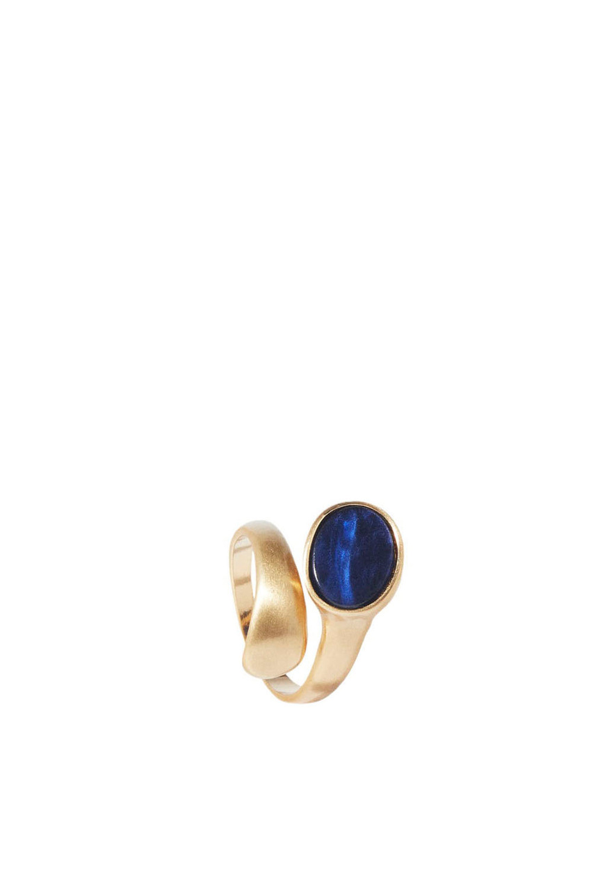 Кольцо со смолой|Основной цвет:Синий|Артикул:207035 | Фото 1