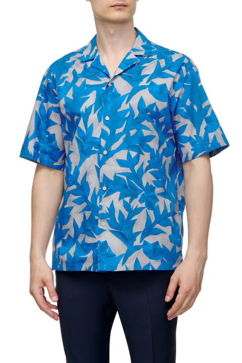Zegna Рубашка из натурального хлопка с принтом ( цвет), артикул 305528-ZCOB2-G | Фото 1