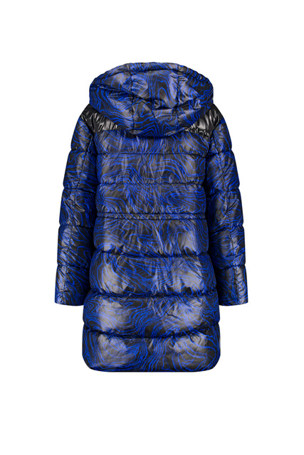 Стеганое пальто с принтом|Основной цвет:Синий|Артикул:850249-31011 | Фото 2