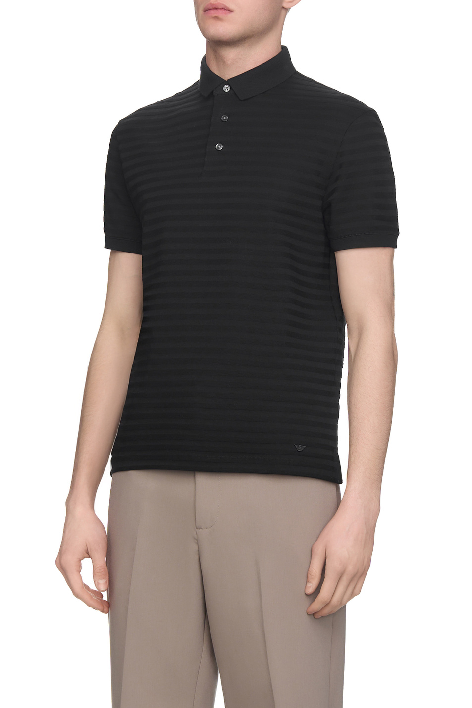 Мужской Emporio Armani Поло из хлопка (цвет ), артикул EM001295-AF10762 | Фото 4