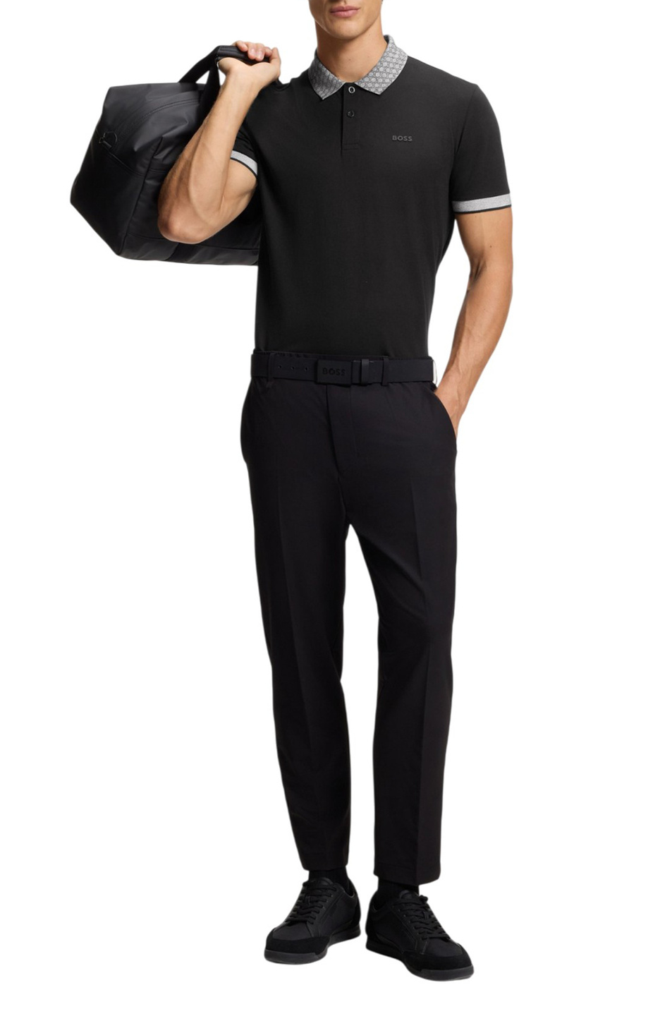 Мужской BOSS Поло из эластичного хлопка (цвет ), артикул 50554583 | Фото 2