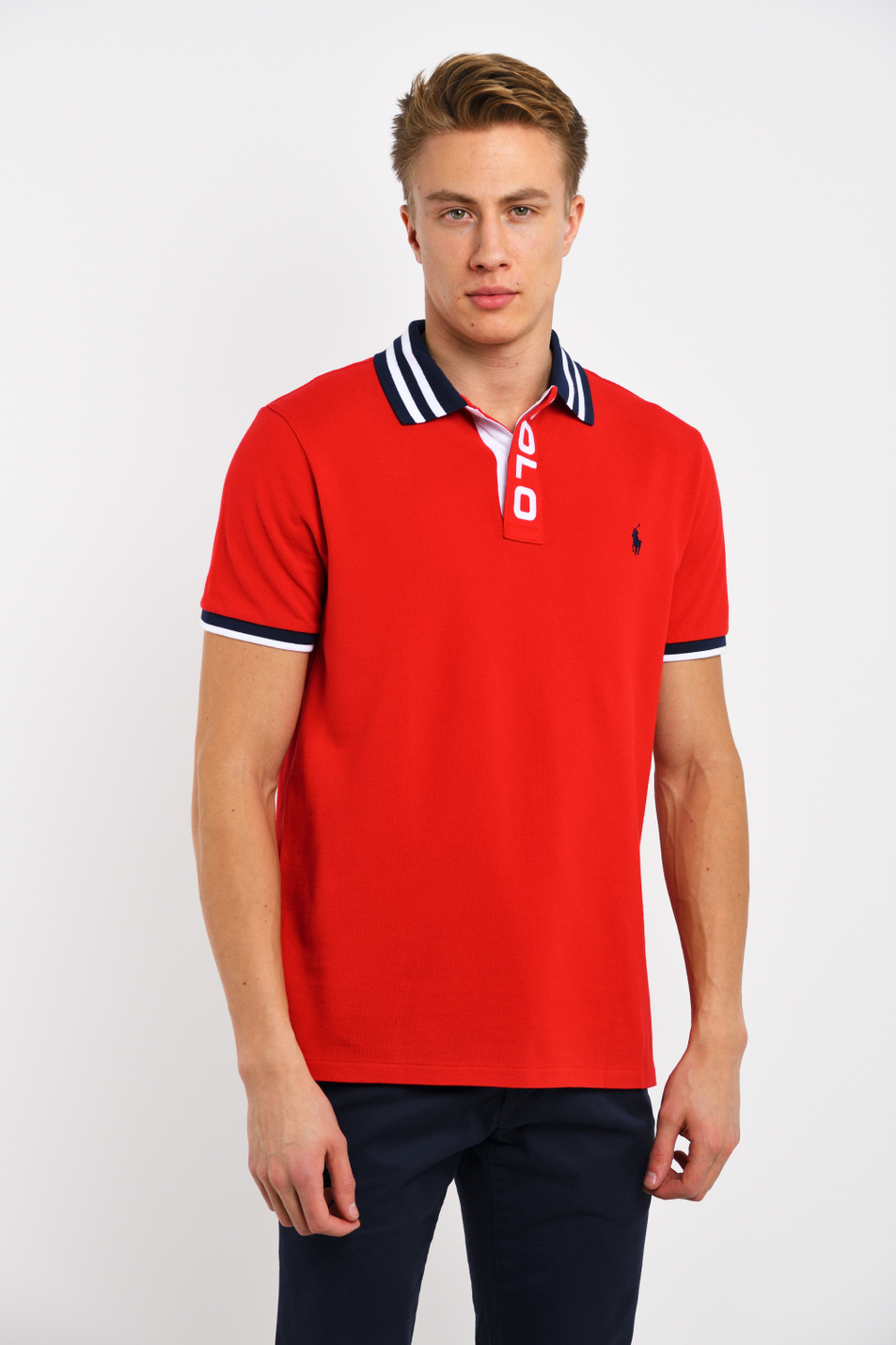 Мужской Polo Ralph Lauren Футболка поло из натурального хлопка с логотипом (цвет ), артикул 710790854002 | Фото 1