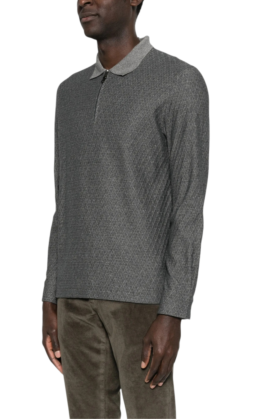 Мужской Canali Джемпер поло из хлопка (цвет ), артикул T0907MJ02336 | Фото 4