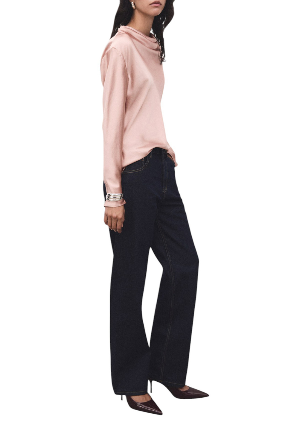 Женский Mango Блузка MARTO атласная (цвет ), артикул 17075804 | Фото 2