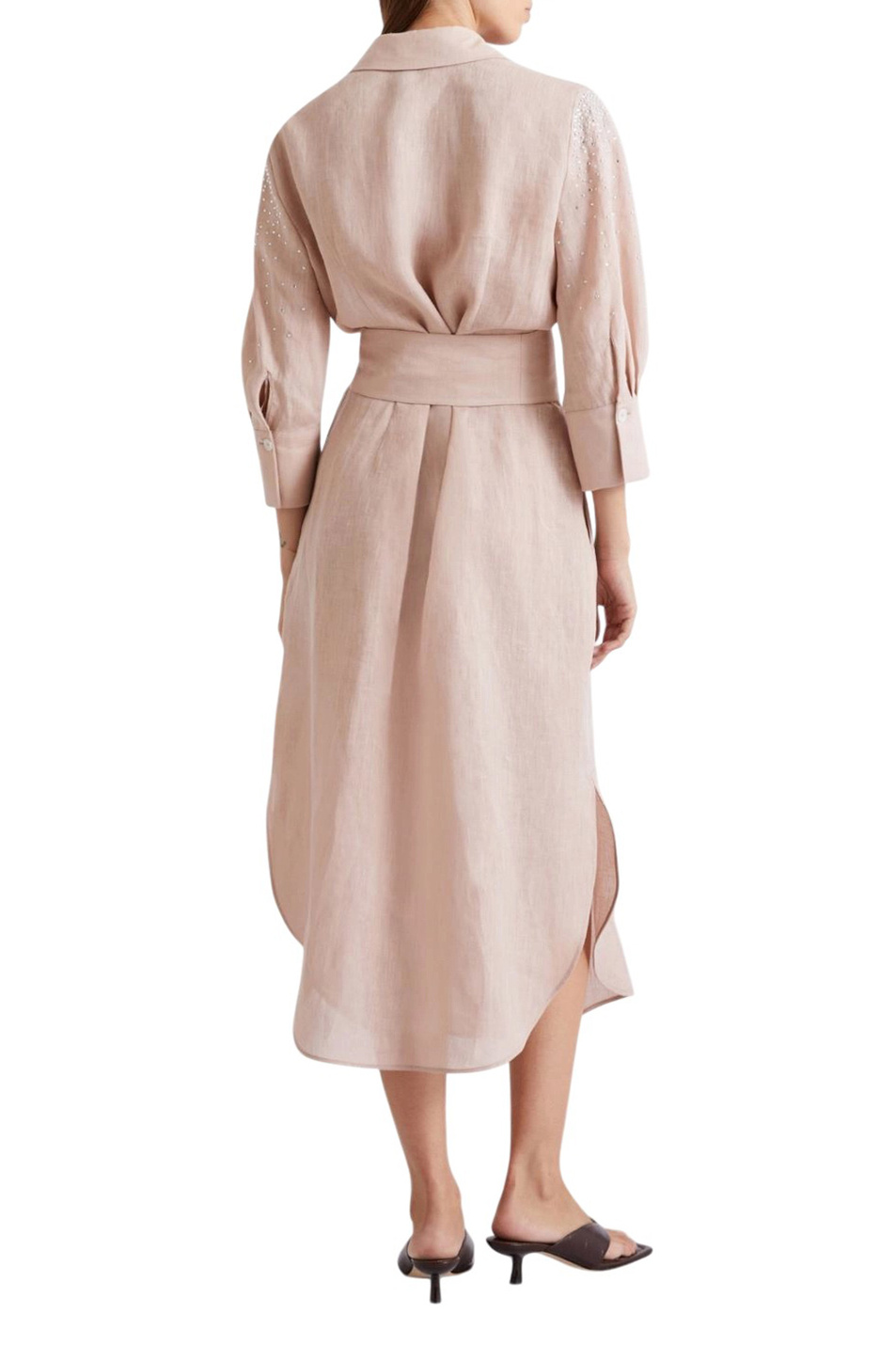 Женский MARELLA Платье-рубашка MLSCALLE из льна (цвет ), артикул 2613221064 | Фото 4