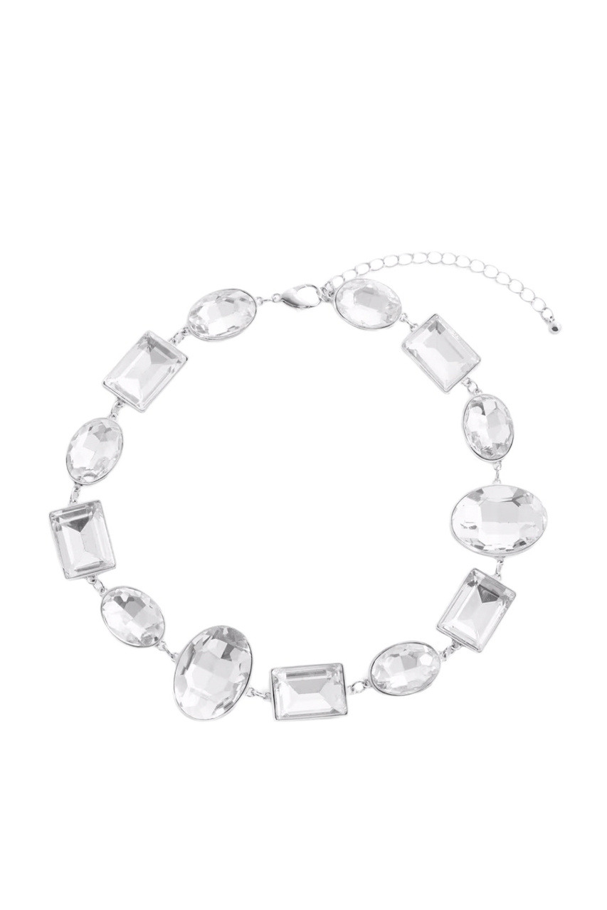 Ожерелье NAIA с кристаллами|Основной цвет:Серебристый|Артикул:67050393 | Фото 1