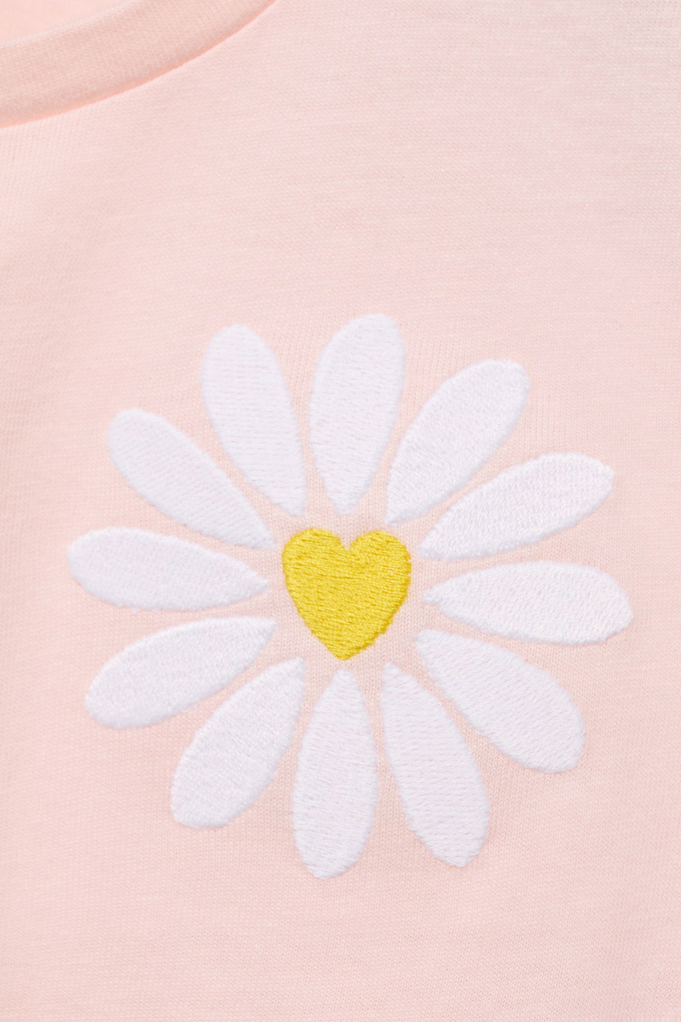 Девочкам Mango Kids Футболка SHINE с цветочной вышивкой (цвет ), артикул 87027695 | Фото 3