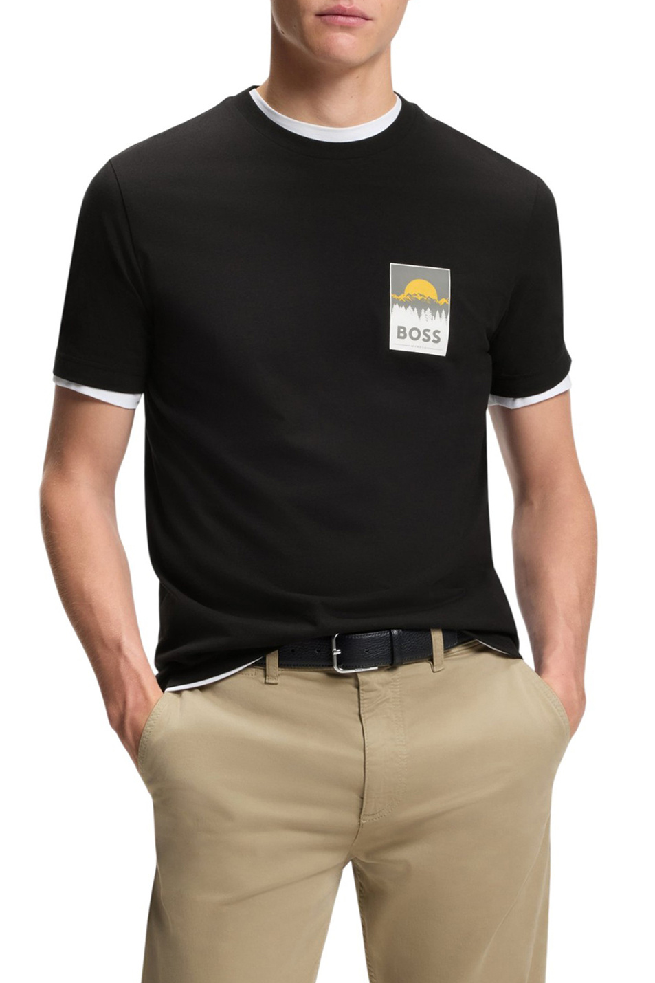 Мужской BOSS Футболка Plain из хлопка (цвет ), артикул 50556023 | Фото 3