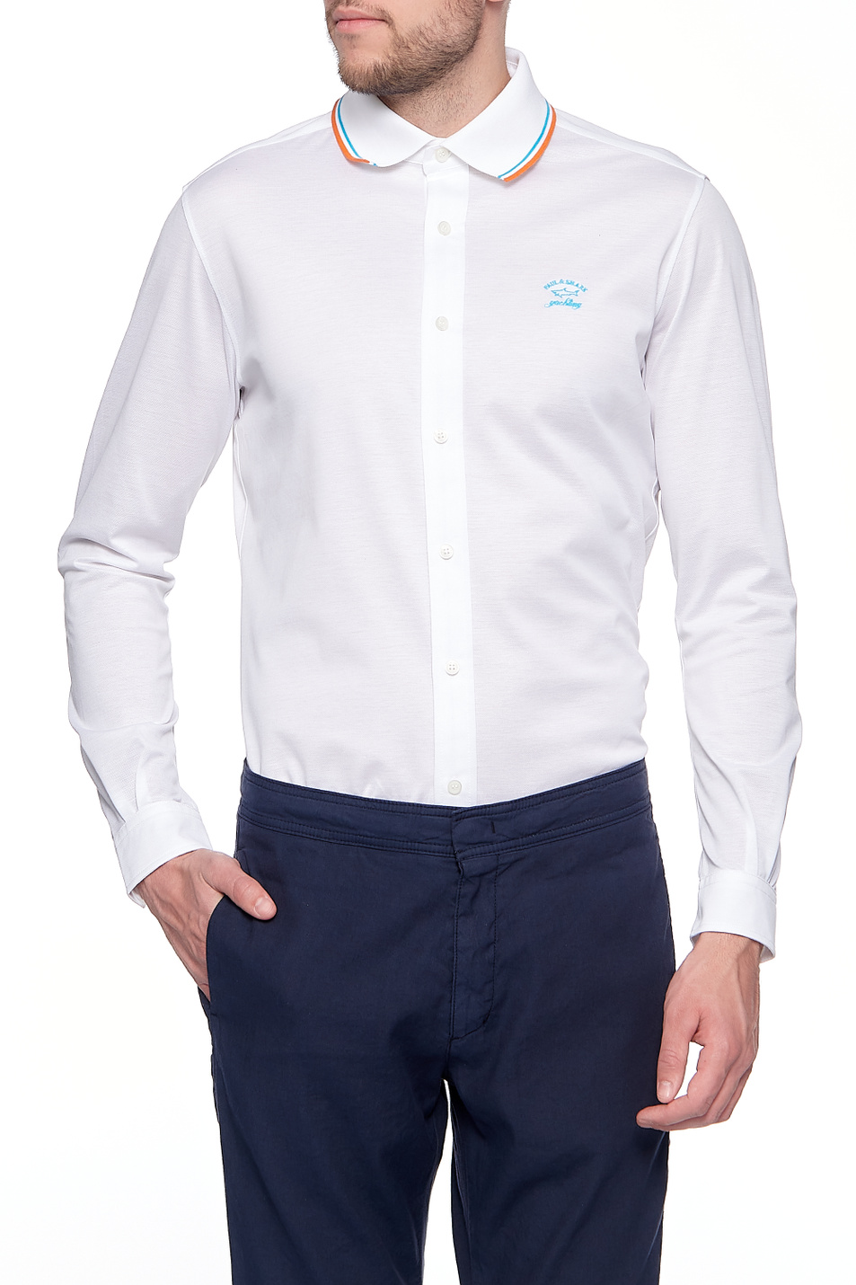Paul & Shark Трикотажная рубашка с фирменной вышивкой на груди (цвет ), артикул 21411600 | Фото 1