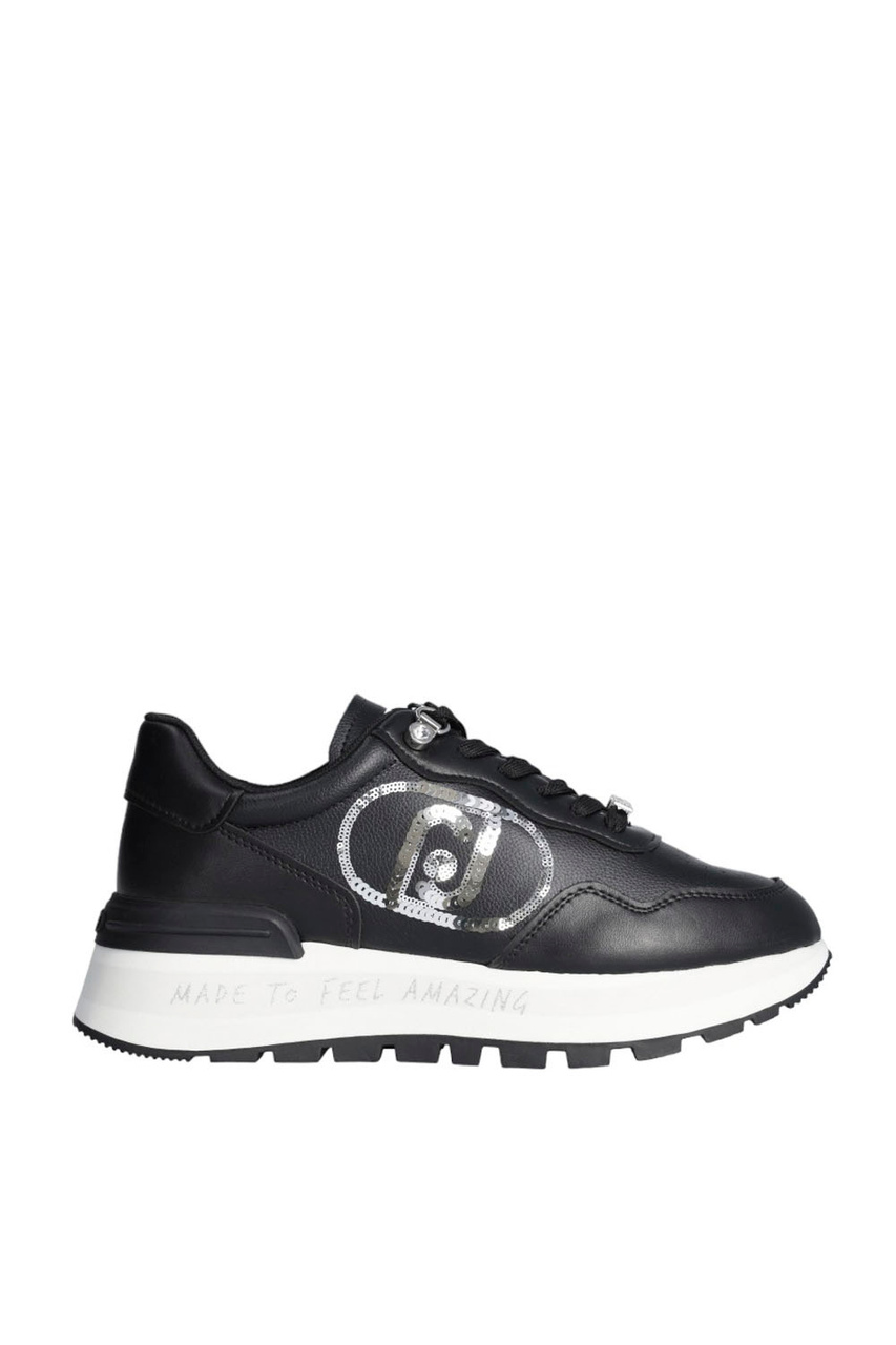 Кроссовки на платформе с логотипом|Основной цвет:Черный|Артикул:BF3087EX207 | Фото 1
