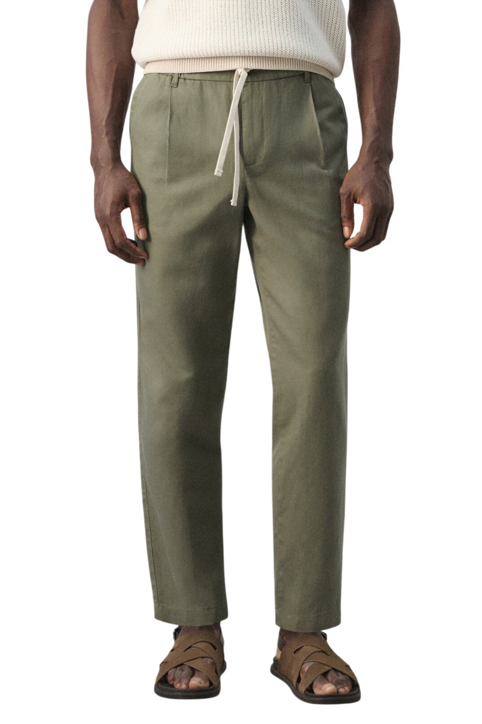 Мужской Mango Man Брюки ROMELINO из льна и хлопка (цвет ), артикул 27006714 | Фото 3