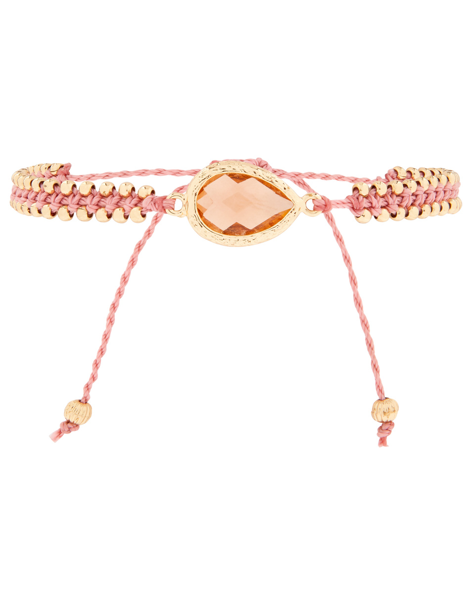 Женский Accessorize Браслет PINK STONE FRIENDSHIP (цвет ), артикул 884400 | Фото 1