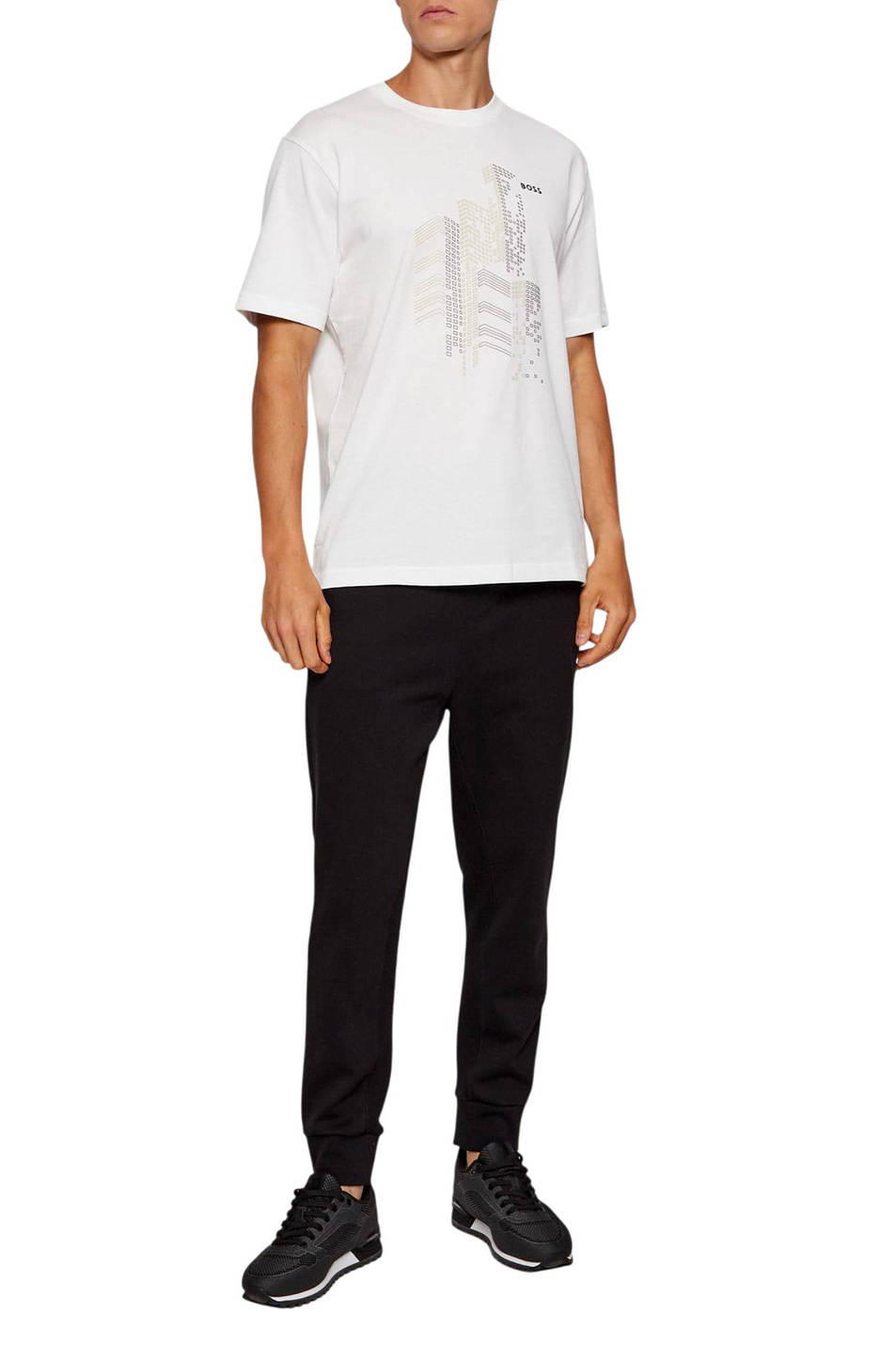 Футболка из хлопка|Основной цвет:Белый Мужской BOSS Футболка из хлопка (цвет ), артикул 50552184 | Фото 3