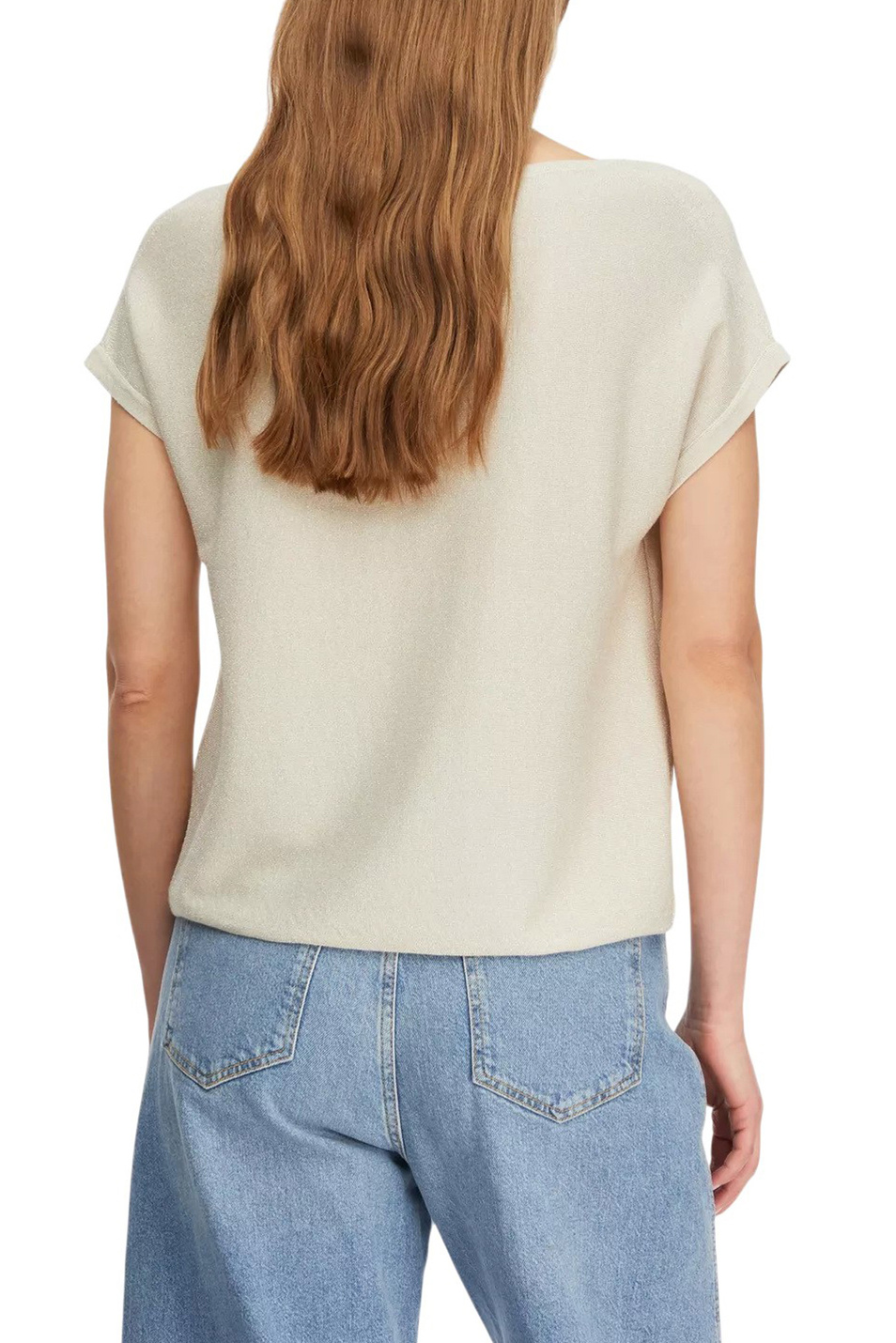 Блузка с люрексом|Основной цвет:Кремовый Женский Comma Блузка с люрексом (цвет ), артикул 2181501 | Фото 4
