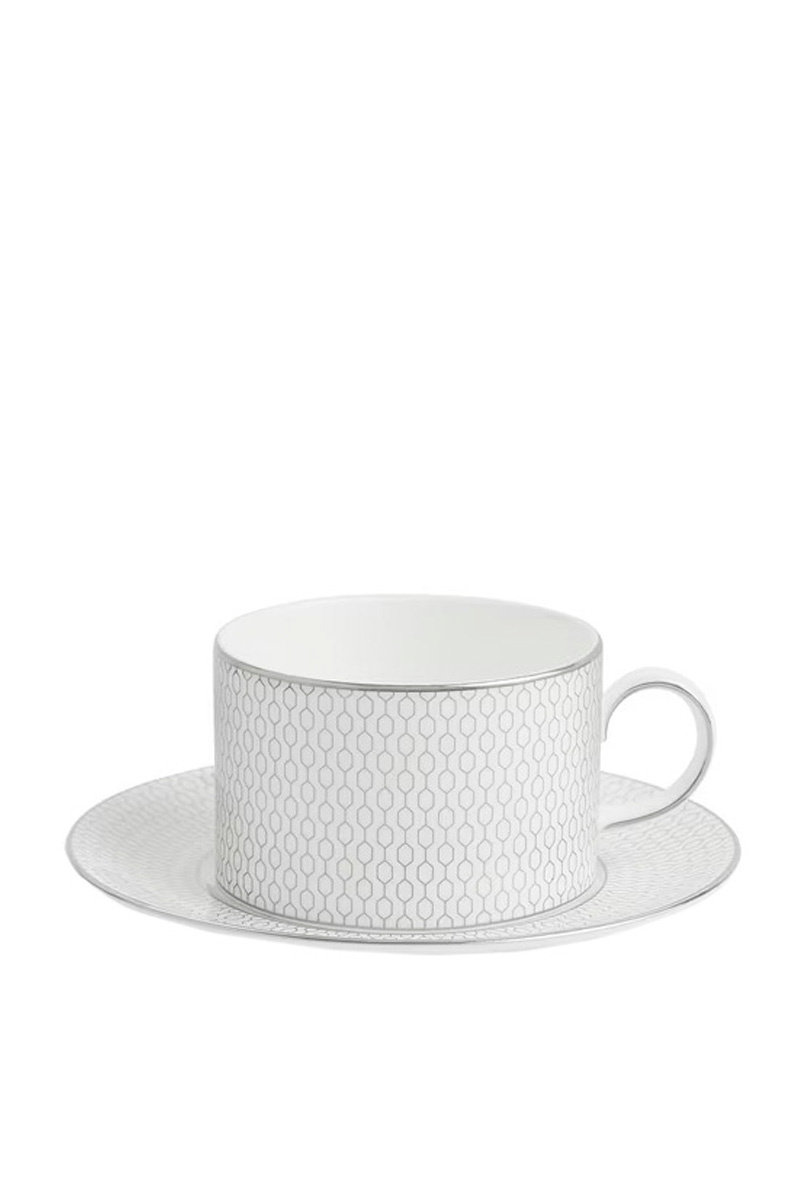 Чашка чайная с блюдцем 200 мл|Основной цвет:Белый|Артикул:1063184 | Фото 1