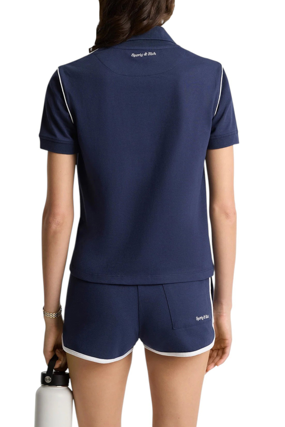 Женский Sporty & Rich Поло с логотипом (цвет ), артикул TO05760666BL107 | Фото 4