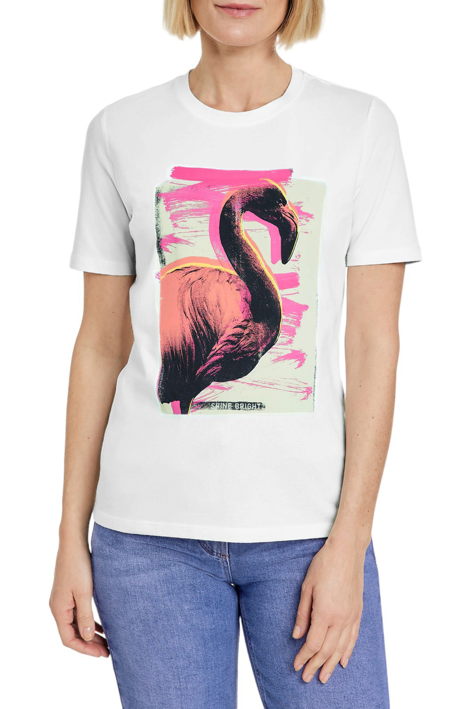 Женский Gerry Weber Футболка из эластичного хлопка с принтом (цвет ), артикул 270068-44069 | Фото 4
