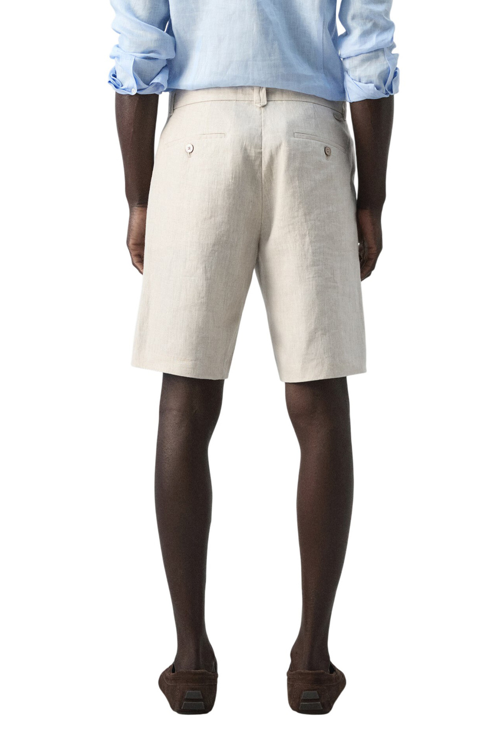 Мужской Mango Man Шорты CARP однотонные (цвет ), артикул 27066709 | Фото 4