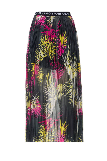 Плиссированная юбка с принтом|Основной цвет:Мультиколор|Артикул:TA2205J6373 | Фото 2