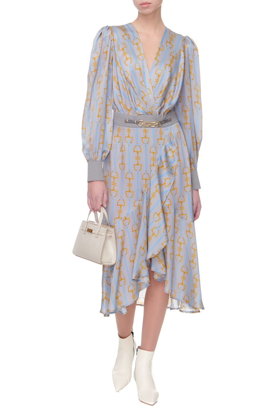 Elisabetta Franchi Платье из натурального шелка с принтом (цвет ), артикул AB16018E2 | Фото 3