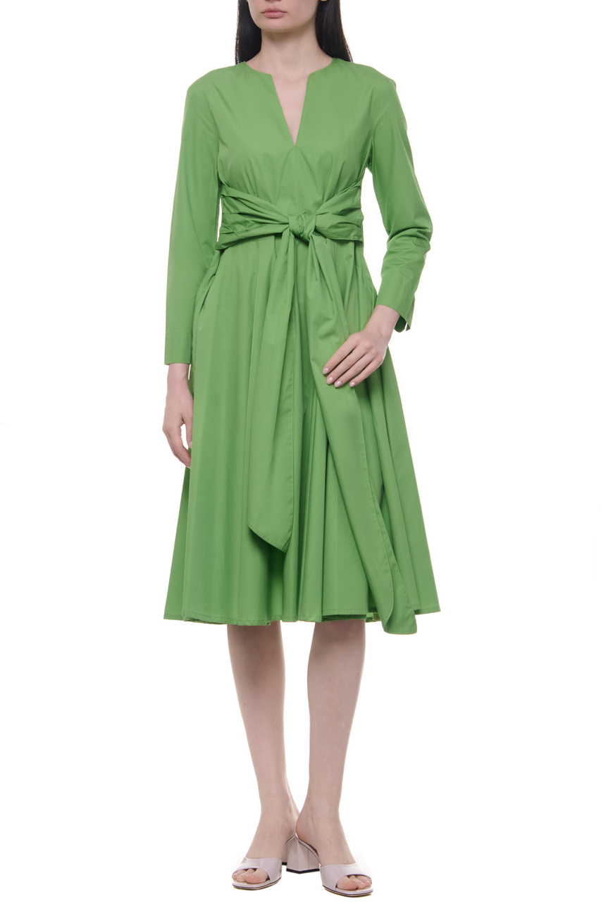 Платье DISCO из натурального хлопка|Основной цвет:Зеленый|Артикул:2416221154 | Фото 1