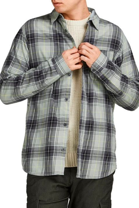 Jack & Jones Рубашка из натурального хлопка с принтом ( цвет), артикул 12204171 | Фото 3
