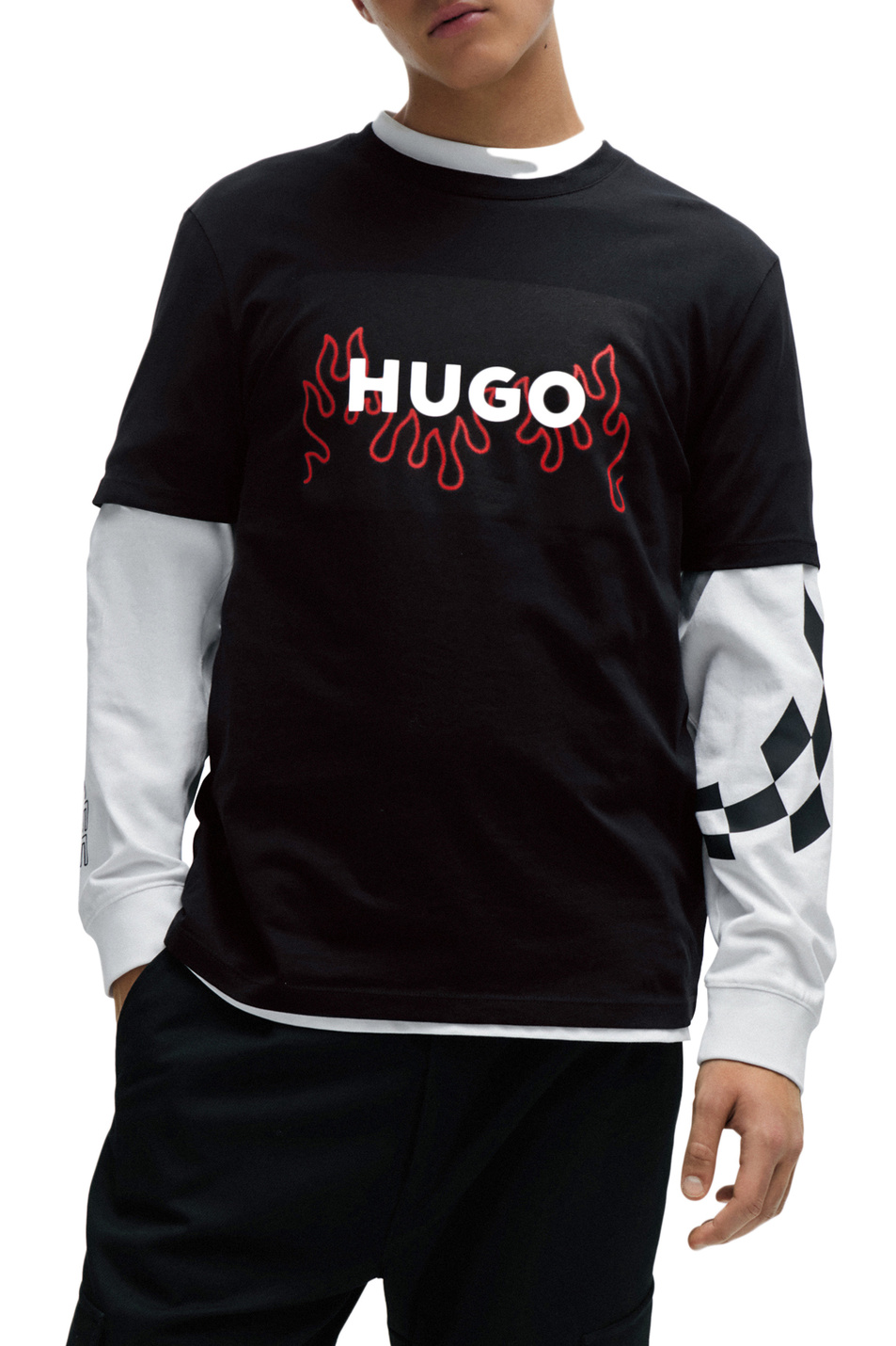 Мужской HUGO Футболка из натурального хлопка с логотипом (цвет ), артикул 50506989 | Фото 3