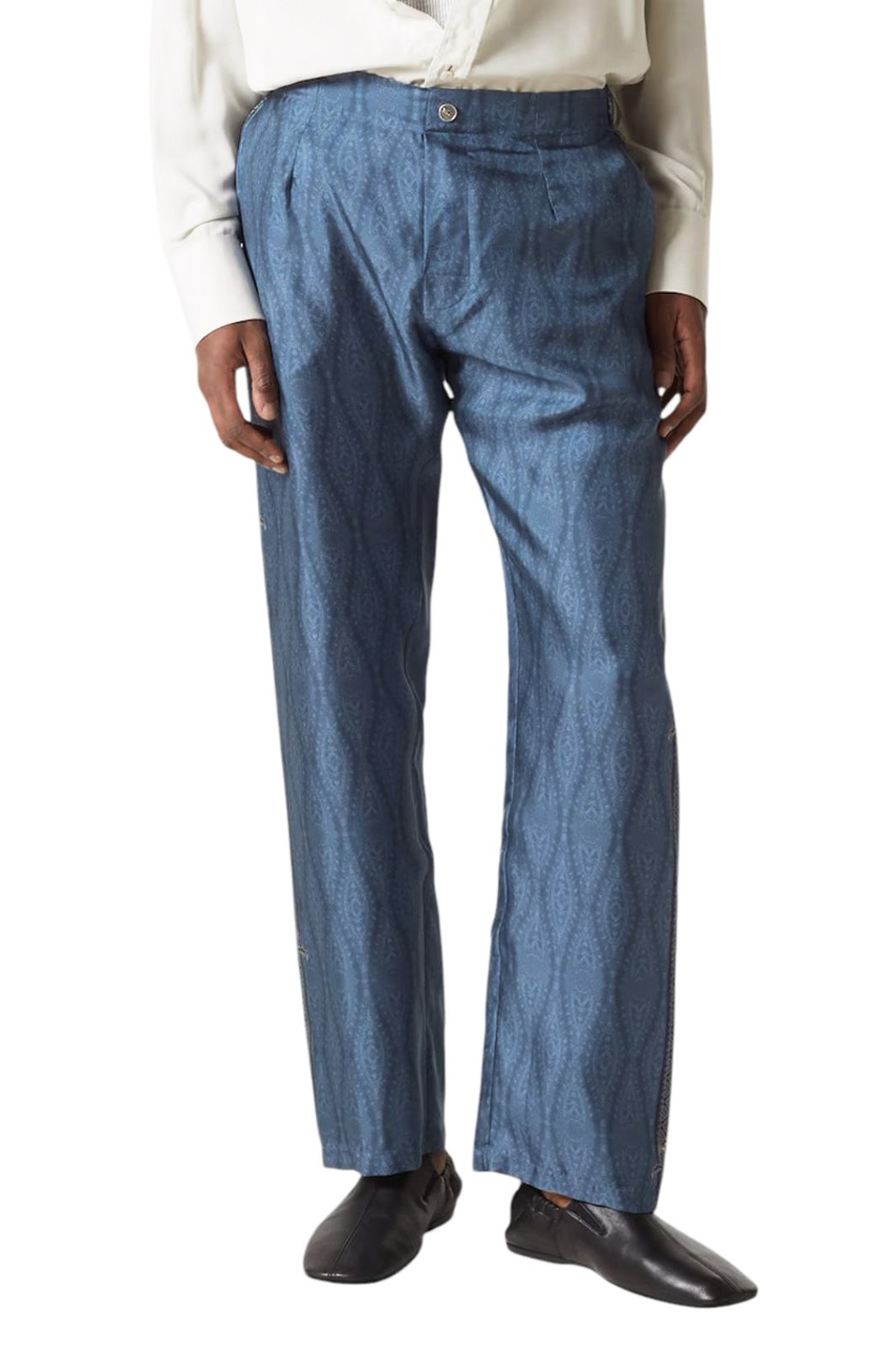 Брюки из шелка|Основной цвет:Синий Мужской Etro Брюки из шелка (цвет ), артикул MREA0006AK585X0883 | Фото 4