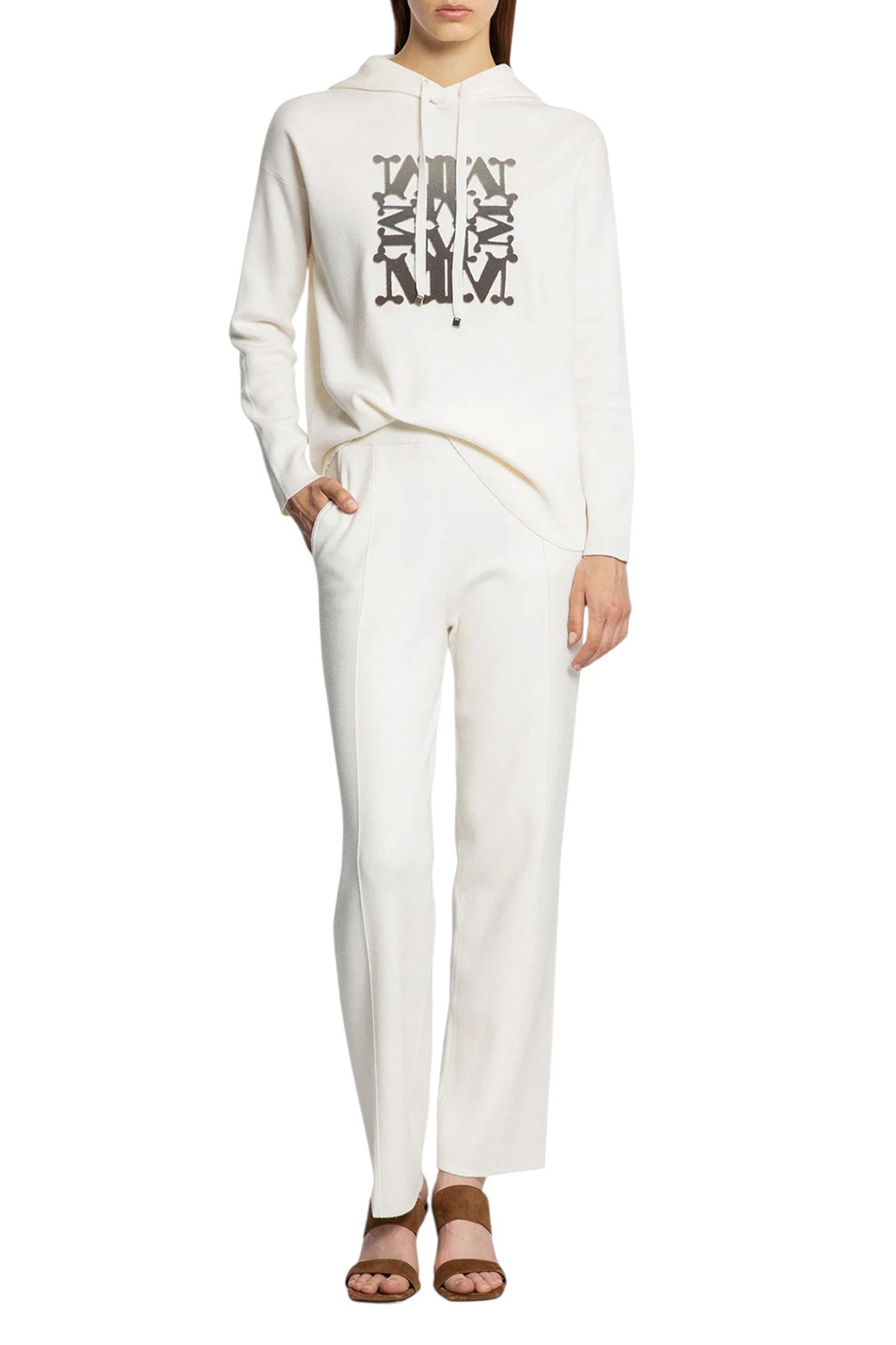 Женский Max Mara Худи TADDEO из шерсти с принтом (цвет ), артикул 2521366222 | Фото 3