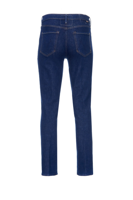 Прямые джинсы с завышенной талией|Основной цвет:Синий|Артикул:10114-259 | Фото 2