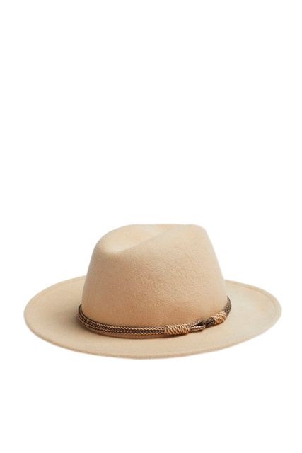 Шляпа из натуральной шерсти|Основной цвет:Кремовый|Артикул:200615 | Фото 1