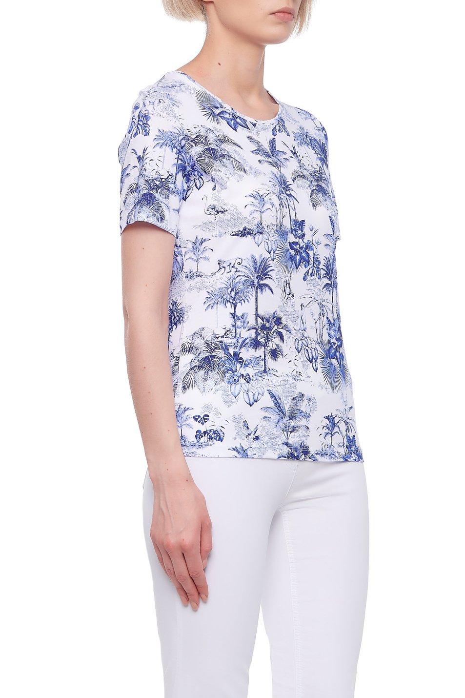 Женский Gerry Weber Футболка из натурального хлопка с принтом (цвет ), артикул 270172-44076 | Фото 5