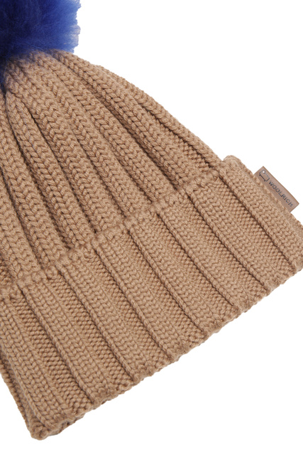 Шерстяная шапка BEANIE с помпоном|Основной цвет:Бежевый|Артикул:CFWWAC0136FRUF0663 | Фото 2