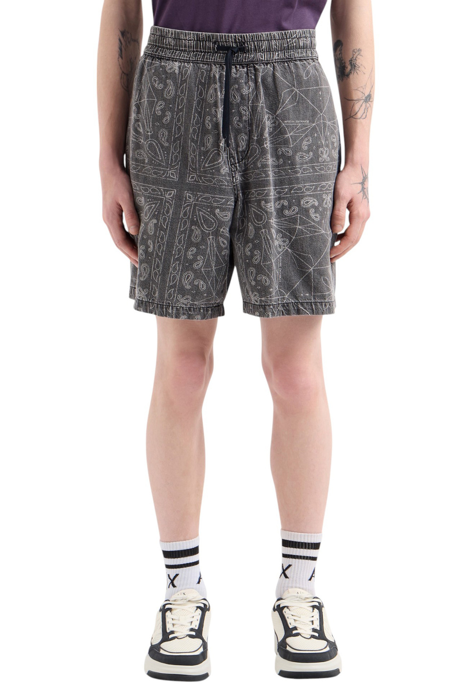 Мужской Armani Exchange Шорты из смесового хлопка (цвет ), артикул XM000623-AF14943 | Фото 3
