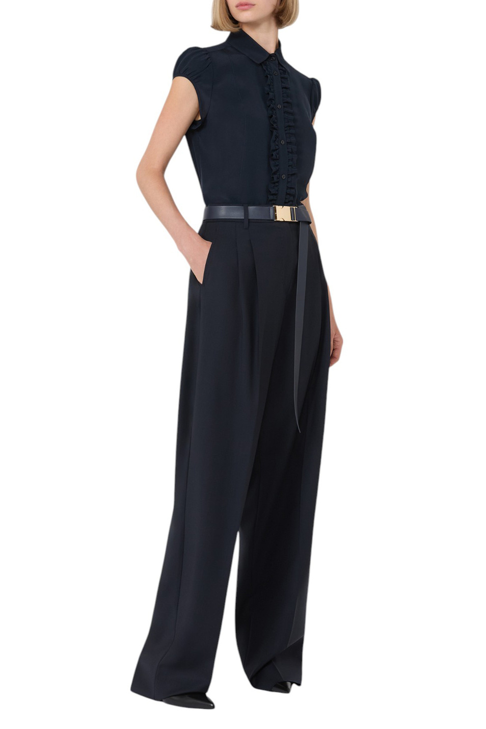 Женский Max Mara Брюки BERGAMO из шерсти с ремнем (цвет ), артикул 2526136061 | Фото 3