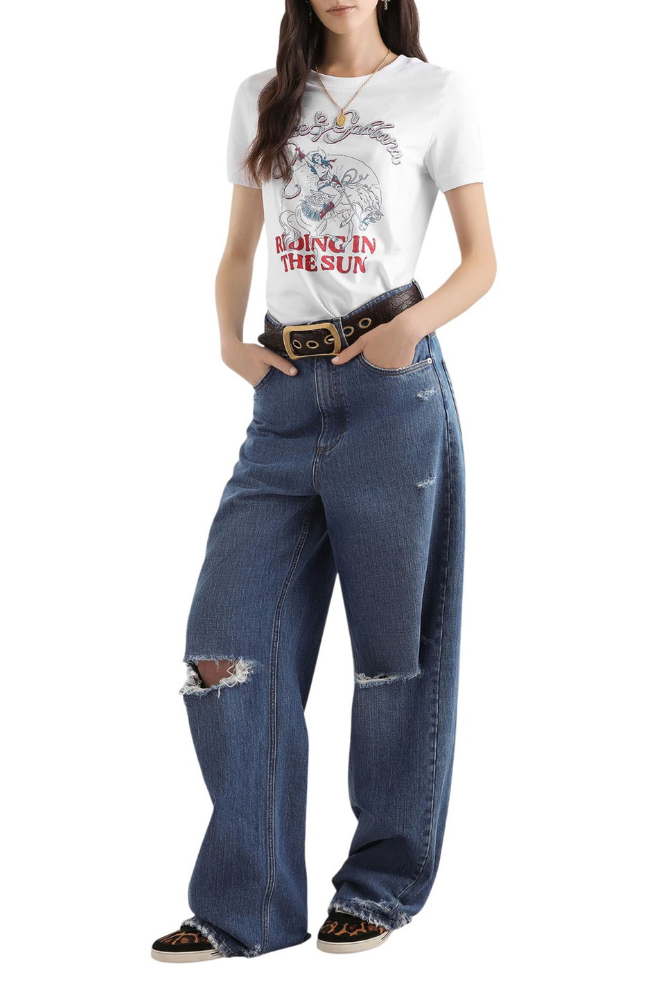 Женский Dolce & Gabbana Футболка из хлопка (цвет ), артикул F8N08Z-GDDMV | Фото 2
