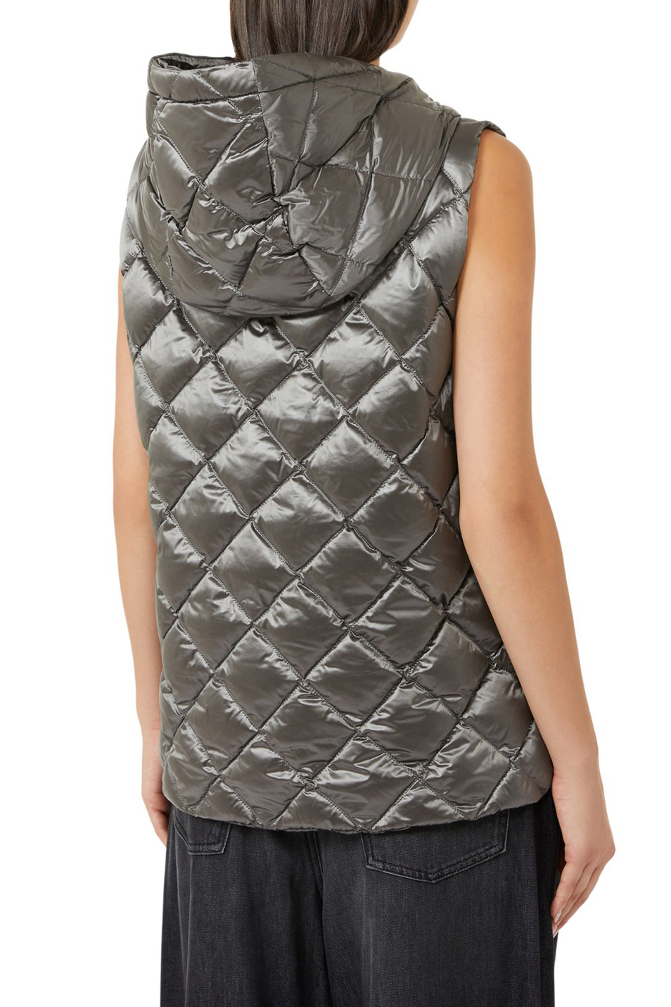 Жилет SPACEGI с капюшоном|Основной цвет:Серый Женский Max Mara Жилет SPACEGI с капюшоном (цвет ), артикул 2529296015 | Фото 4