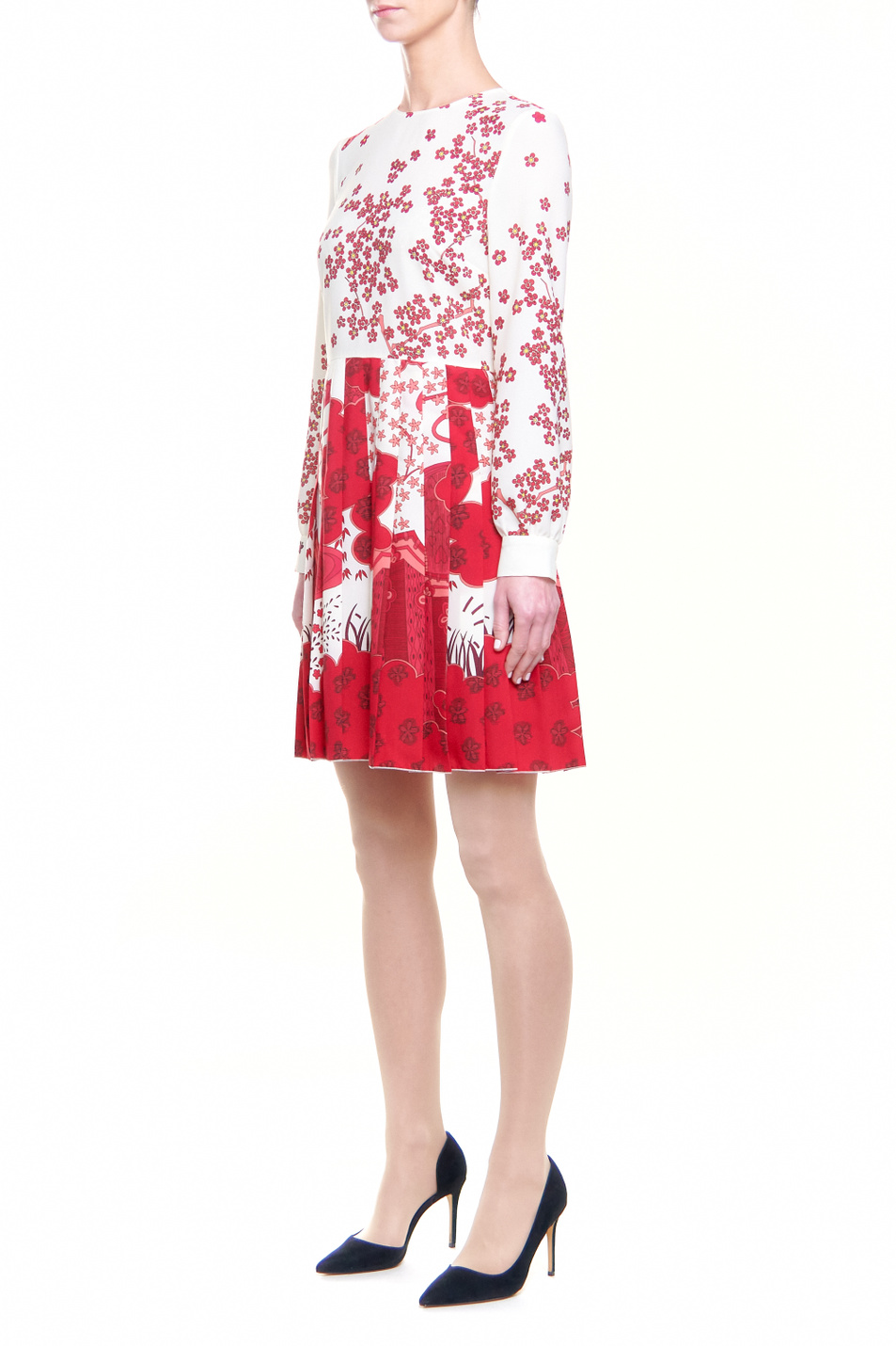 Red Valentino Платье с плиссировкой и принтом (цвет ), артикул VR3VAW805S0 | Фото 3