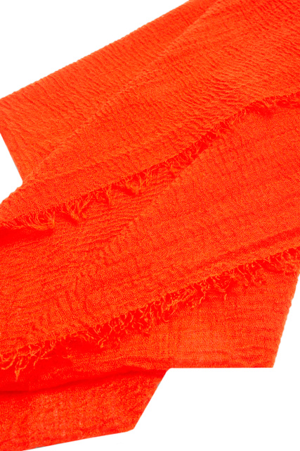 Тонкий шарф-пашмина|Основной цвет:Оранжевый|Артикул:197233 | Фото 2