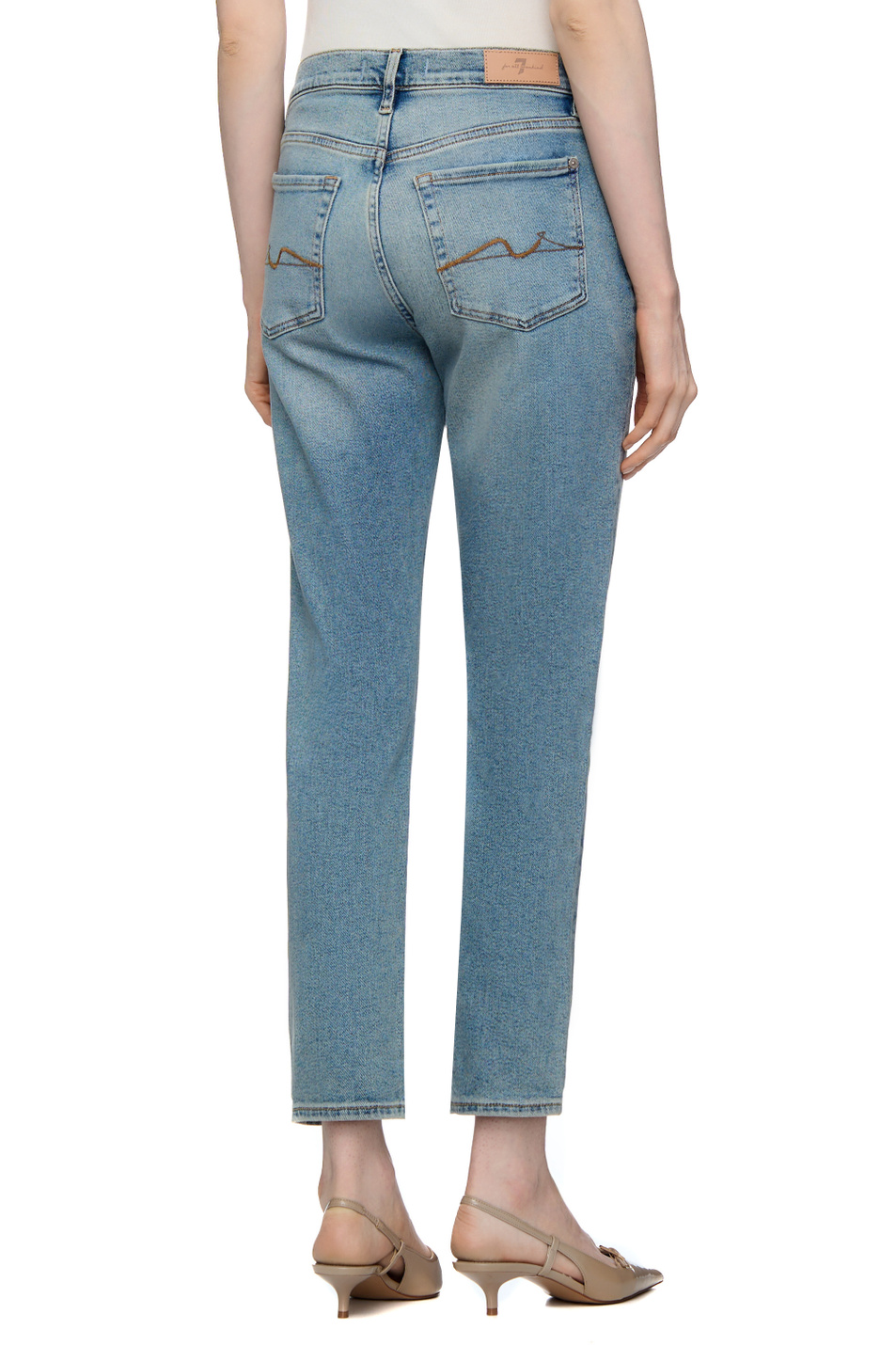 Женский 7 for all Mankind Джинсы из смесового хлопка (цвет ), артикул JSWJ1200AM | Фото 5