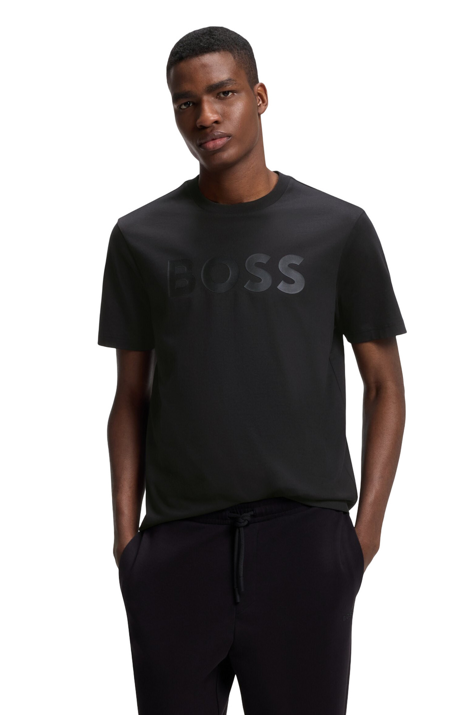 Мужской BOSS Футболка TS_Structure Logo с логотипом (цвет ), артикул 50566883 | Фото 3