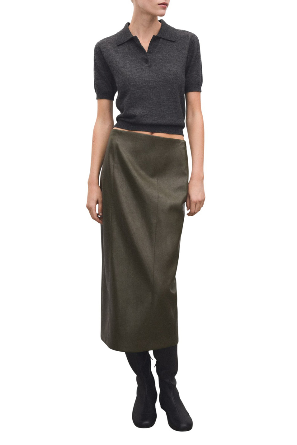 Женский Mango Джемпер поло ACADEMIA с короткими рукавами (цвет ), артикул 17007811 | Фото 2