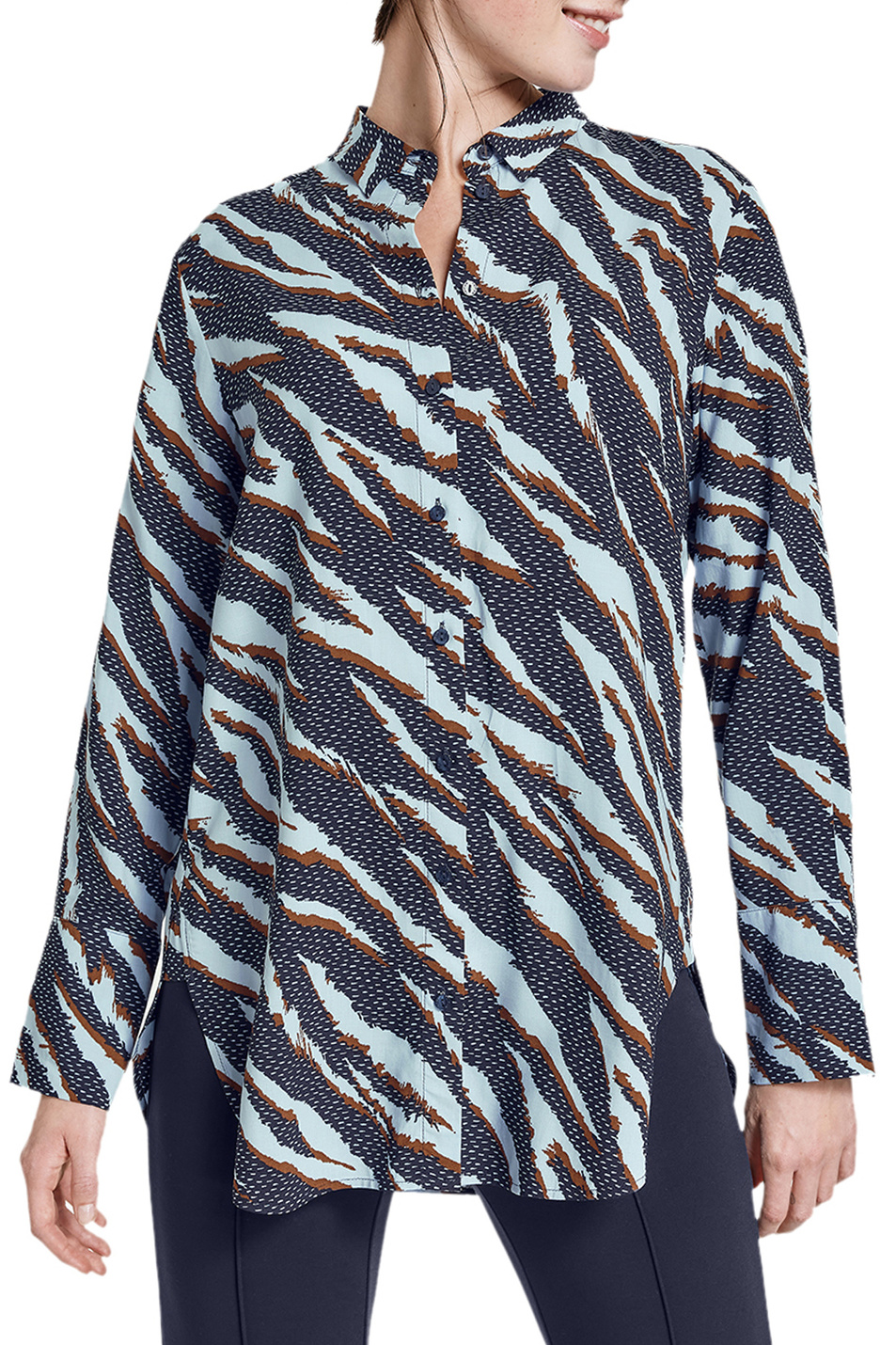 Taifun Рубашка свободного кроя с принтом (цвет ), артикул 860026-11304 | Фото 4