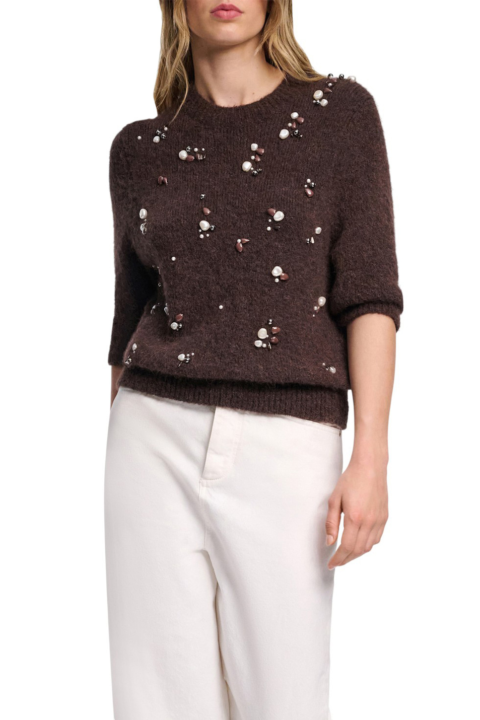 Женский Dorothee Schumacher Джемпер LOVING TOUCH с жемчужными бусинами (цвет ), артикул 216304 | Фото 4