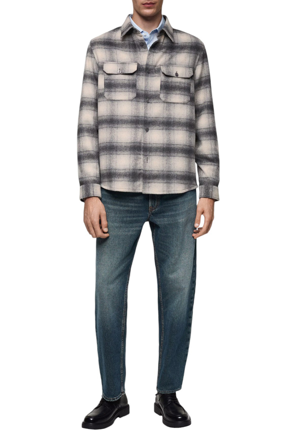 Мужской Mango Man Рубашка DYLAN в клетку (цвет ), артикул 77077923 | Фото 2