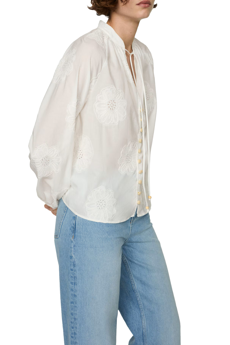 Женский Mango Блузка WOODY с вышивкой (цвет ), артикул 67027124 | Фото 3