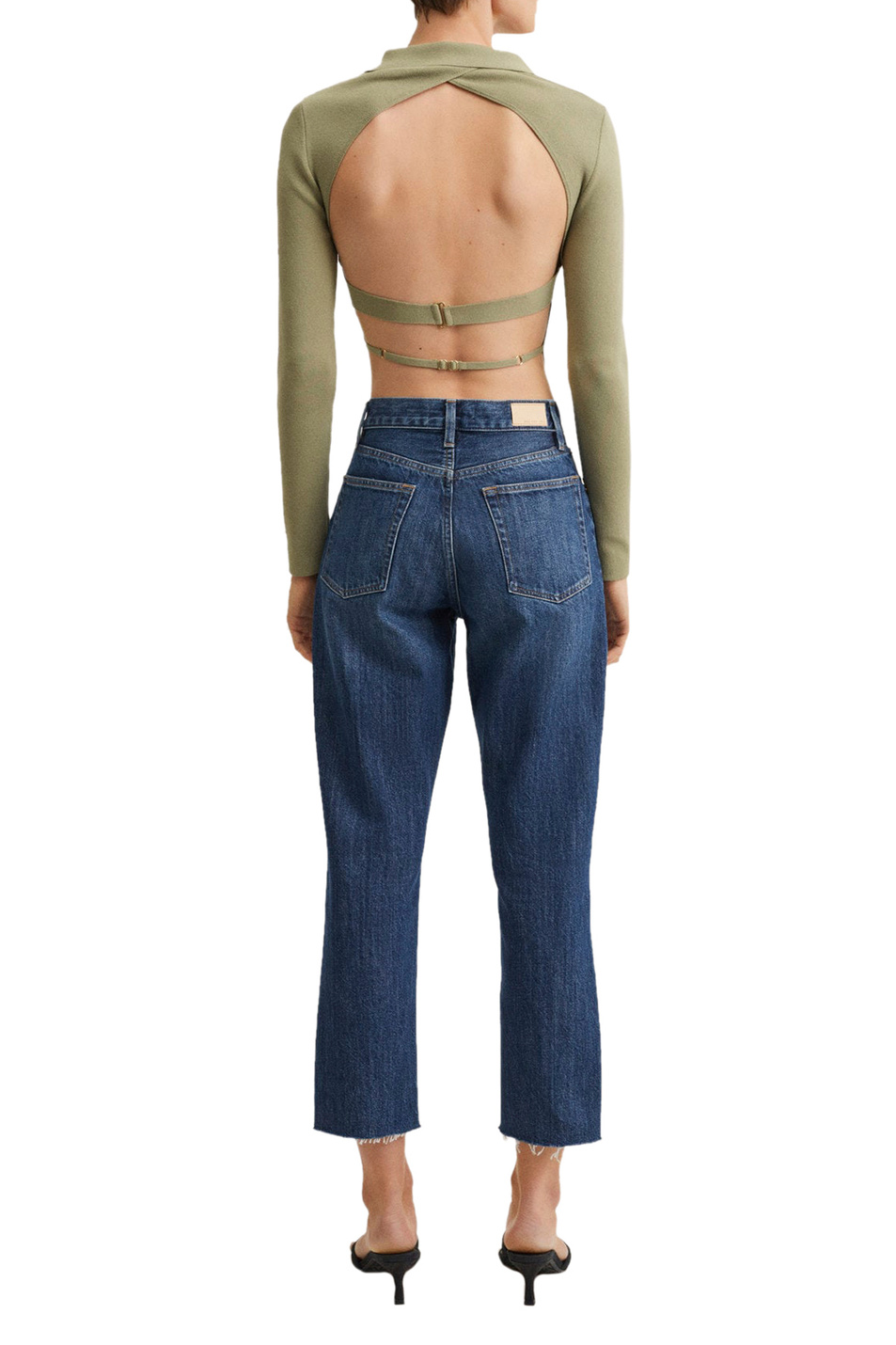 Mango Укороченные прямые джинсы HAVANA с завышенной талией (цвет ), артикул 27100761 | Фото 4
