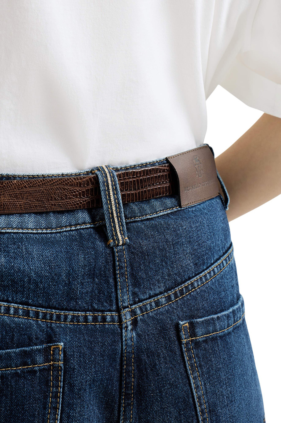 Женский Brunello Cucinelli Джинсы из хлопка (цвет ), артикул MA095P4059 | Фото 5