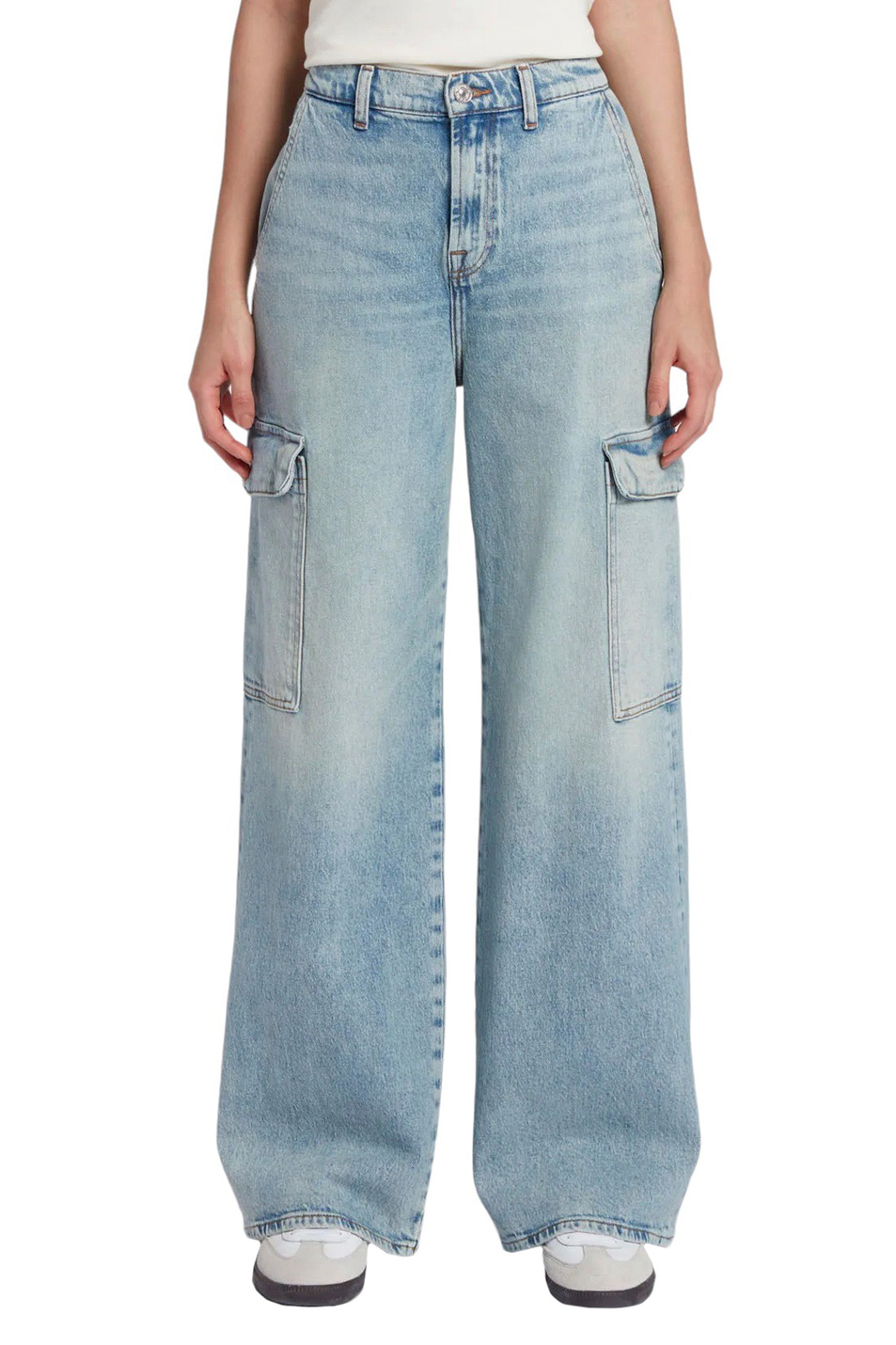 Женский 7 for all Mankind Джинсы CARGO из эластичного хлопка (цвет ), артикул JSCUC650FR | Фото 1